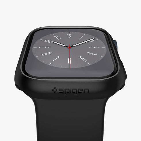 ACS05458 - Apple Watch Ultra (Apple Watch (49mm)) Case Thin Fit in black showing the front
